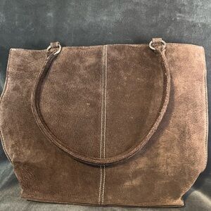 Wilson’s Leather vintage brown suede tote